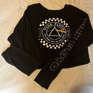 Pink Floyd Black Long Sleeve Hoodie with Prism Graphic